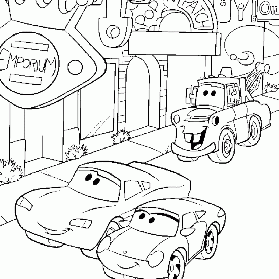 dessin the cars en ligne