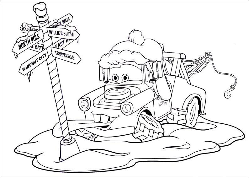 coloriage cars disney gratuit