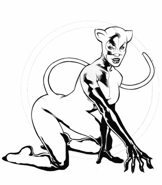 coloriage à dessiner à imprimer catwoman