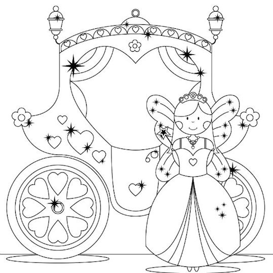 coloriage cendrillon carrosse