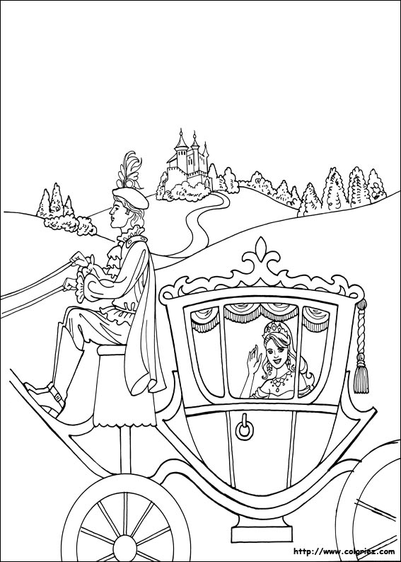 coloriage cendrillon carrosse