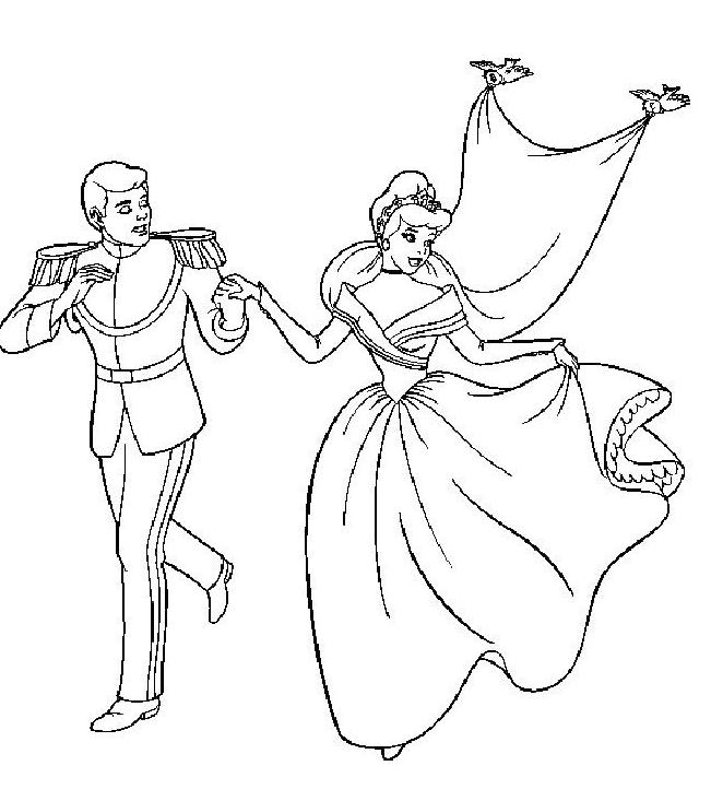 Coloriage Cendrillon Format A4