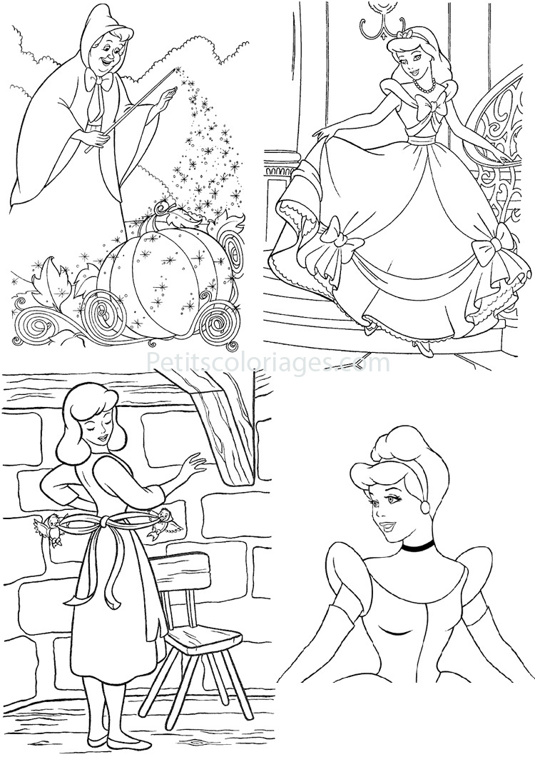 111 dessins de coloriage Cendrillon imprimer coloriage dessiner cendrillon et son cheval