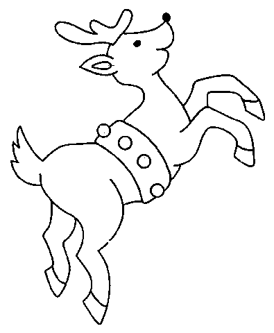 coloriage cerf de noel