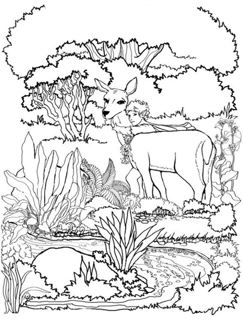 dessin imprimer cerf volant