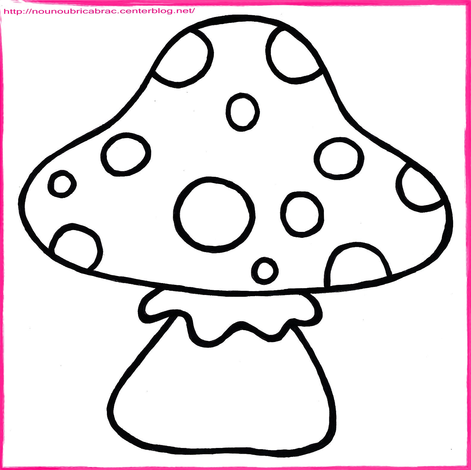 dessin  colorier champignon de paris