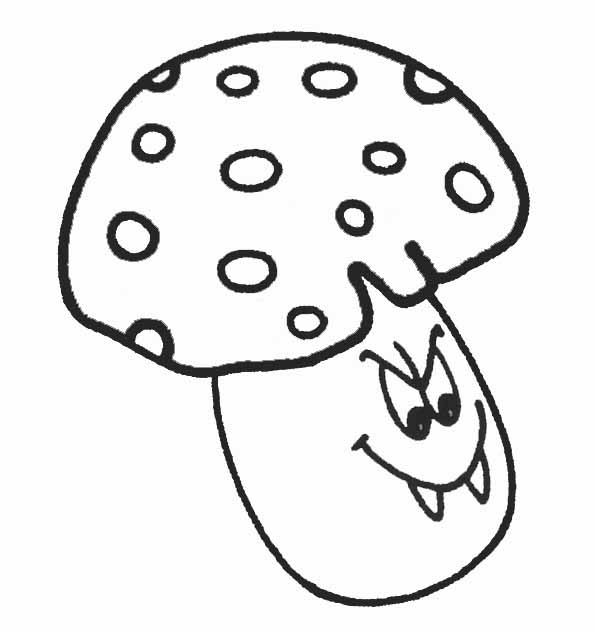 coloriage sur les champignons