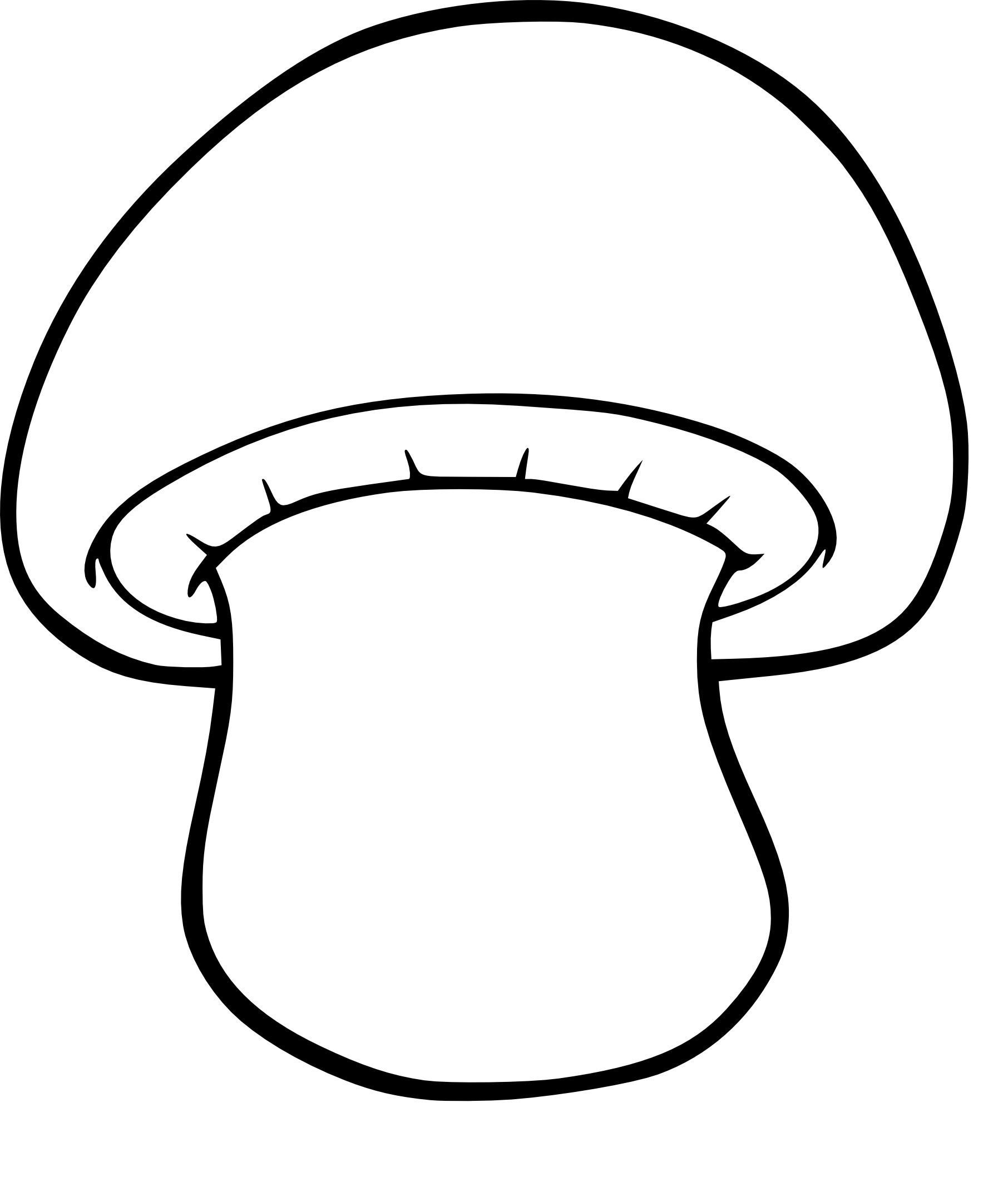 coloriage automne champignon