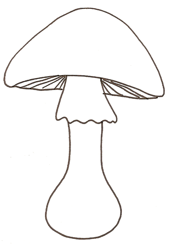 coloriage  dessiner champignon hugo l'escargot