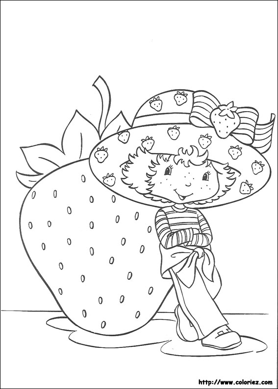 dessin charlotte aux fraises gratuit  imprimer