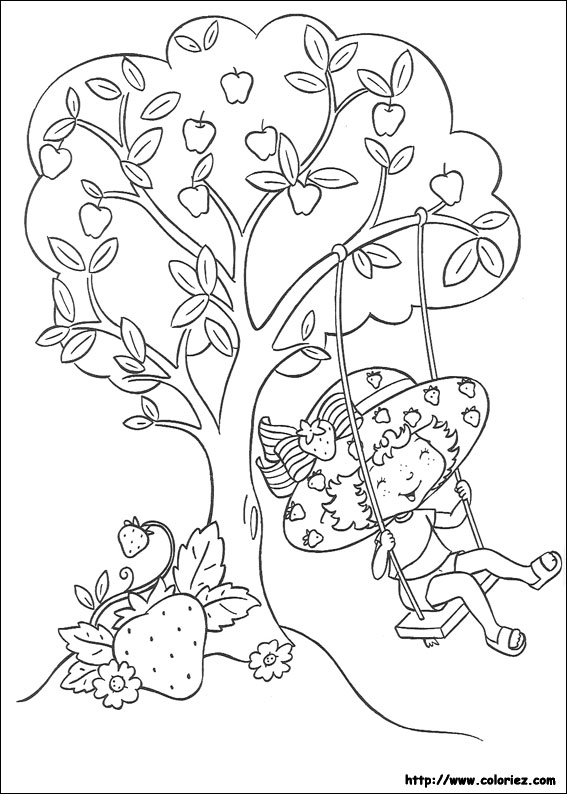coloriage  dessiner charlotte aux fraises gratuit  imprimer