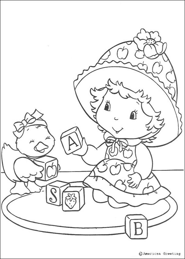 dessin  colorier maison de charlotte aux fraises