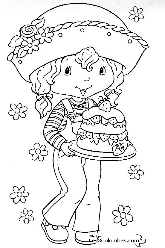 coloriage charlotte aux fraises gratuit