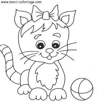 Coloriage Chat Blanc