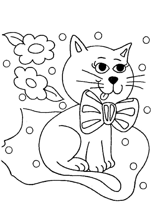 coloriage à imprimer chat potte