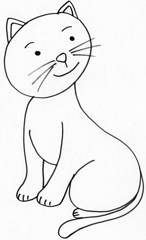 coloriage d'un chat qui dort