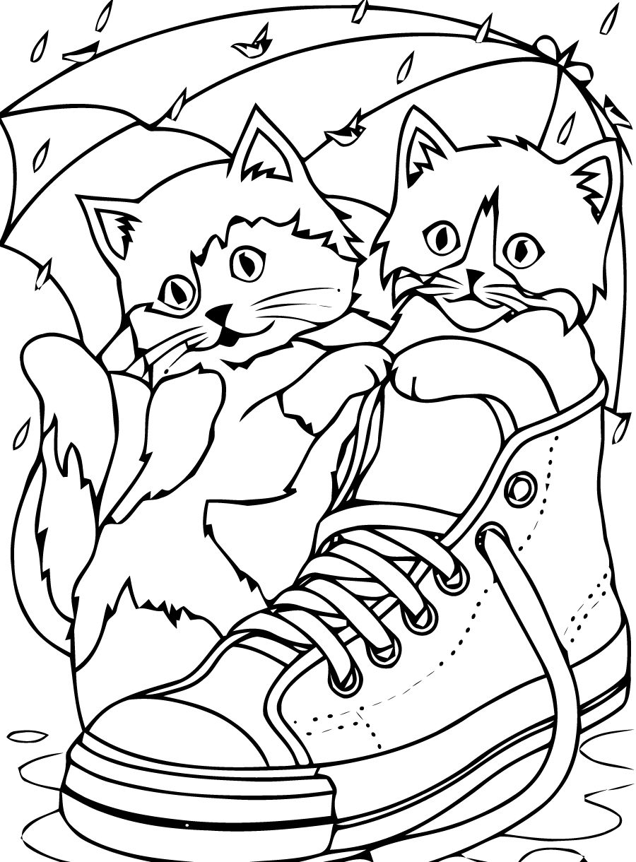 coloriage chat mignon