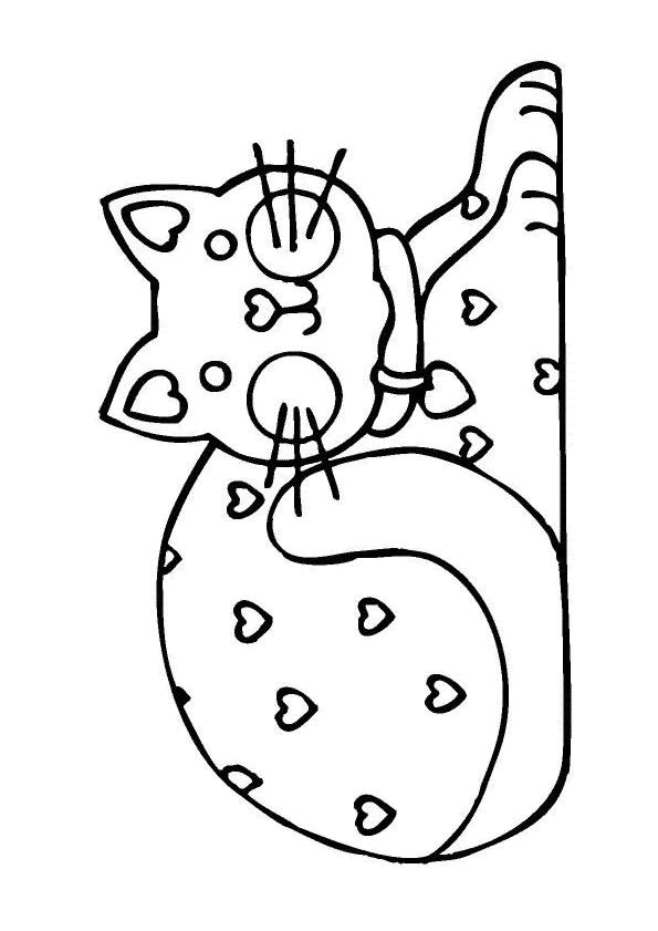 coloriage bebe chat imprimer