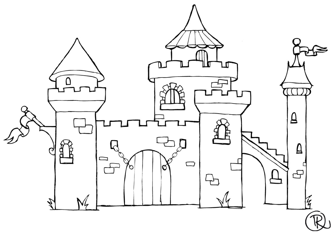 coloriage chateau fort a imprimer