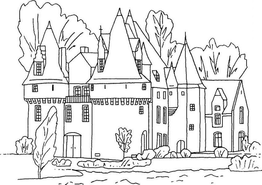 coloriage chateau fort a imprimer