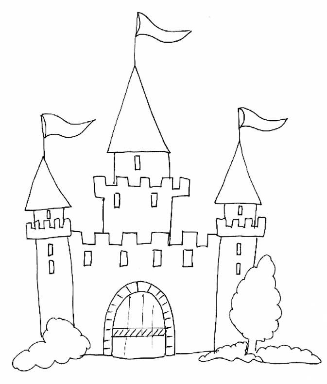 coloriage chateau fort a imprimer