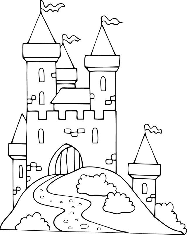 coloriage chateau fort a imprimer