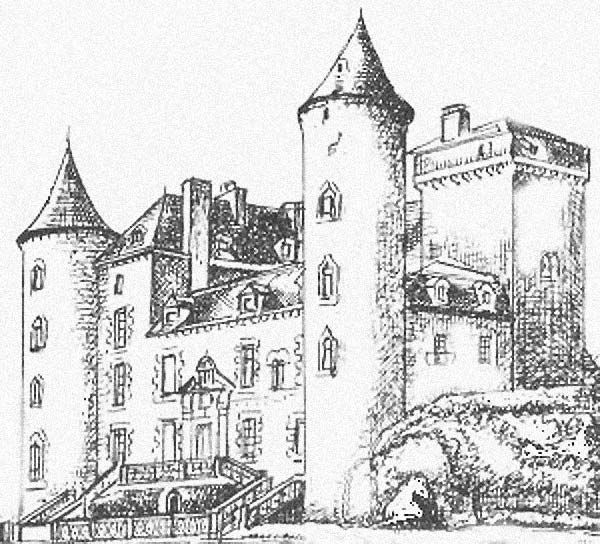 coloriage à dessiner chateau fort