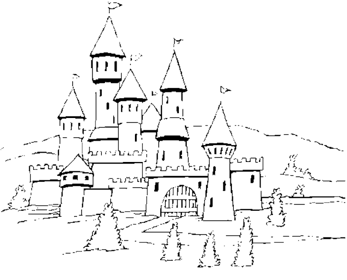 28 Dessins De Coloriage Chateau Fort A Imprimer