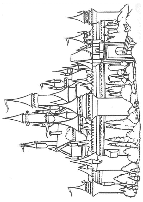 coloriage chateau princesse