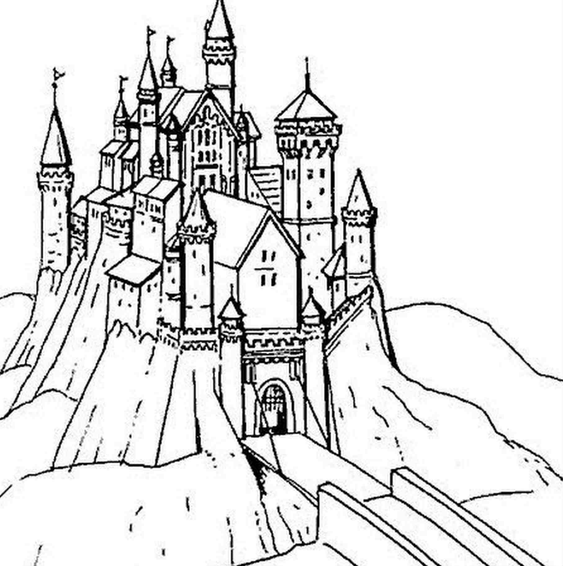 coloriage chateau princesse