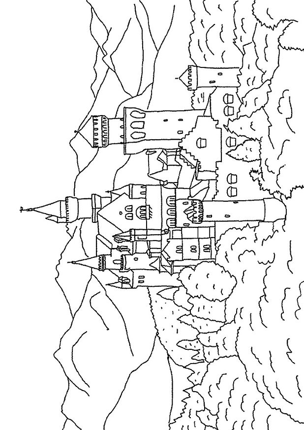 dessin chateau chevalier imprimer