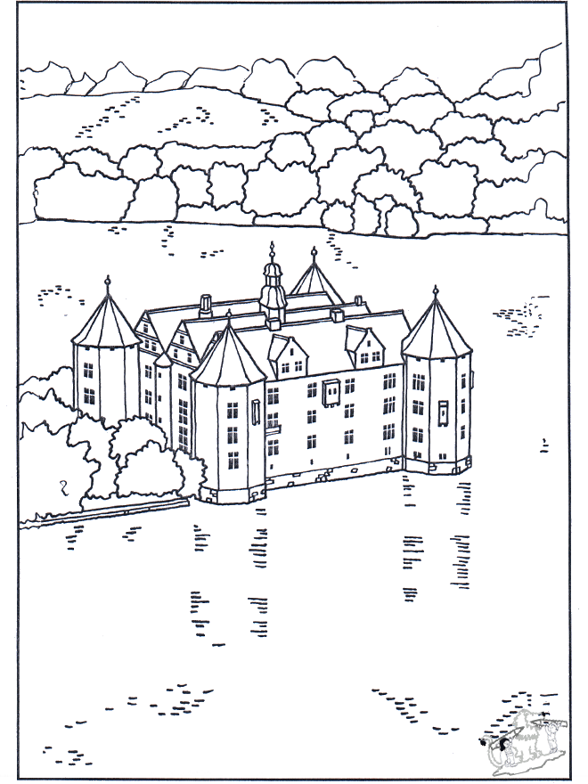 dessin � colorier chateau � imprimer