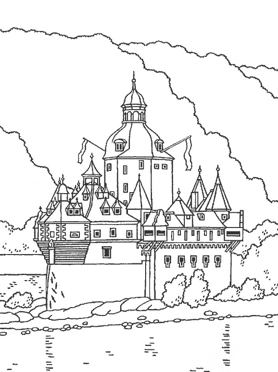 coloriage chateau