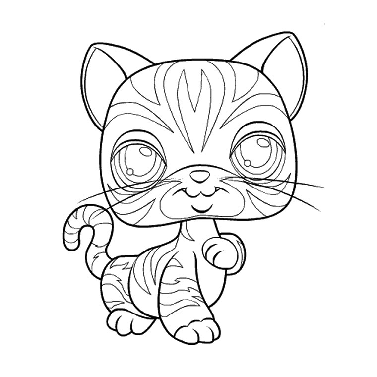 coloriage à dessiner de chaton et de chat