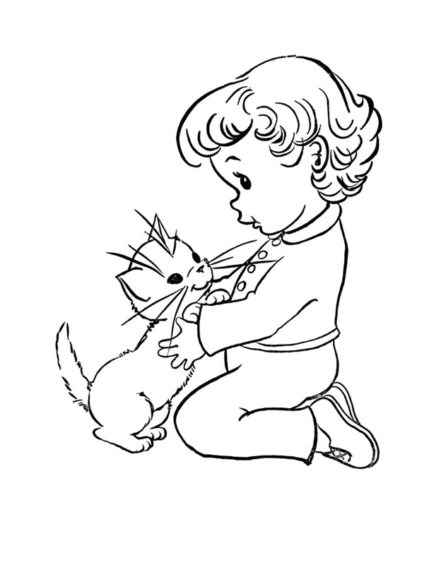 Coloriage Bebe Chaton Imprimer