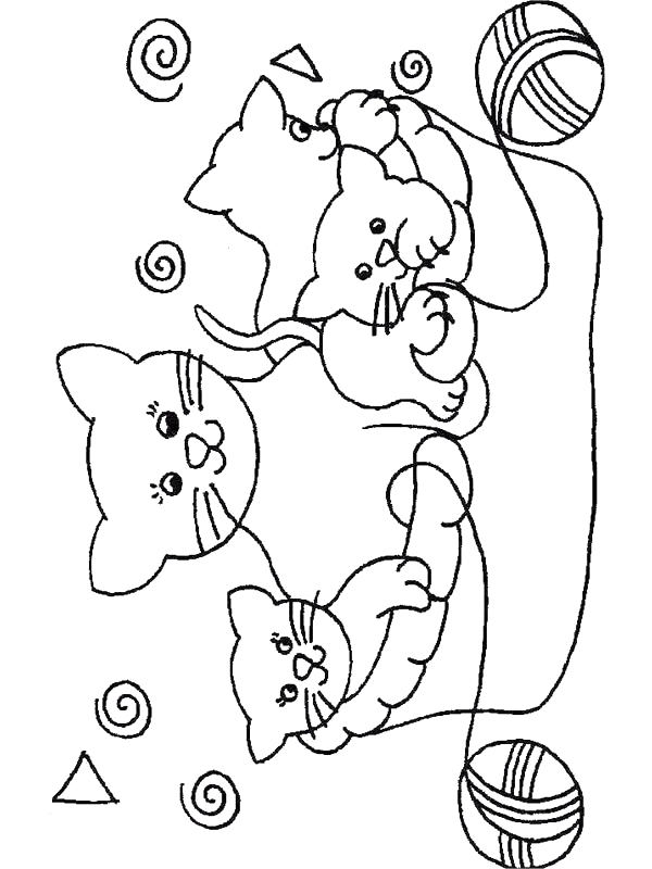 coloriage bebe chaton imprimer