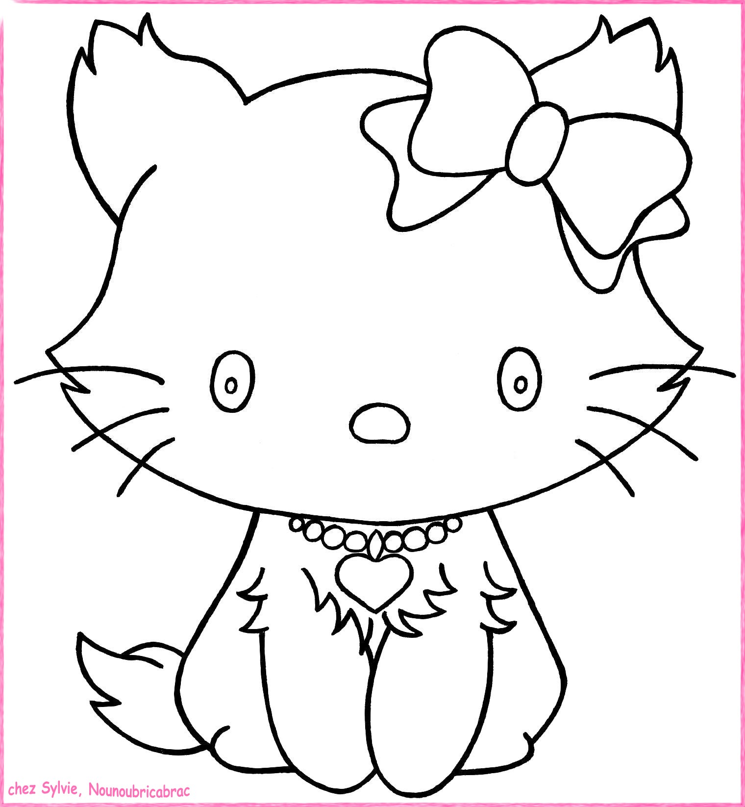 dessin a colorier chaton et chiot