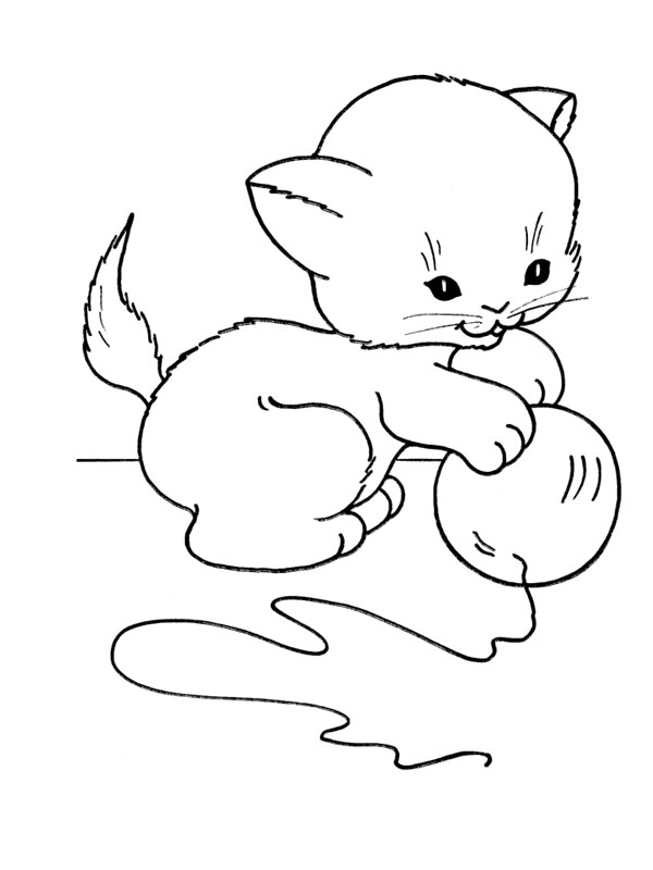 Coloriage Chatons Trop Mignon