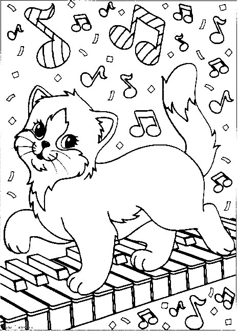 Coloriage Chaton Trop Mignon Avec Un Chapeau Coloriage