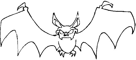 coloriage chauve souris vampire