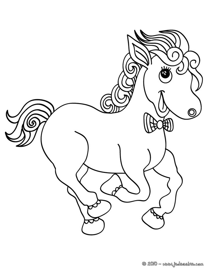 coloriage cheval grand galop