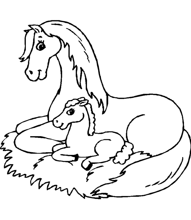 coloriage cheval gratuit