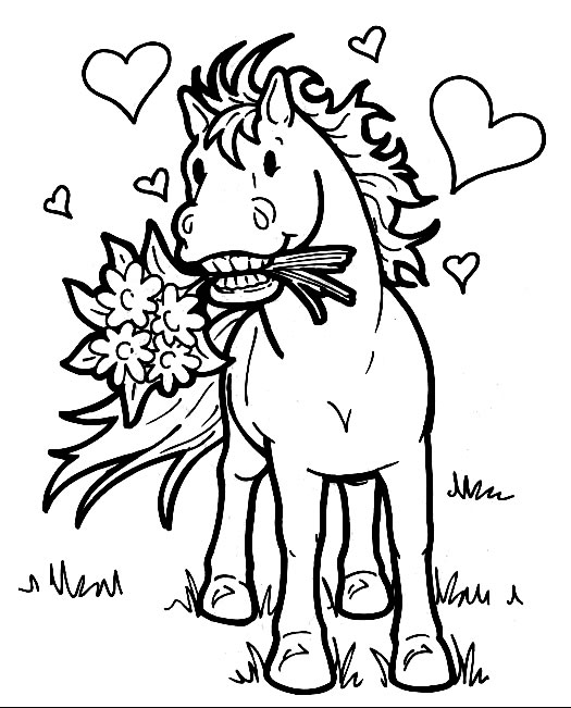 coloriage cheval gratuit