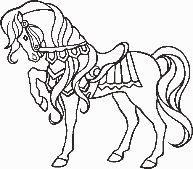 coloriage cheval jedessine