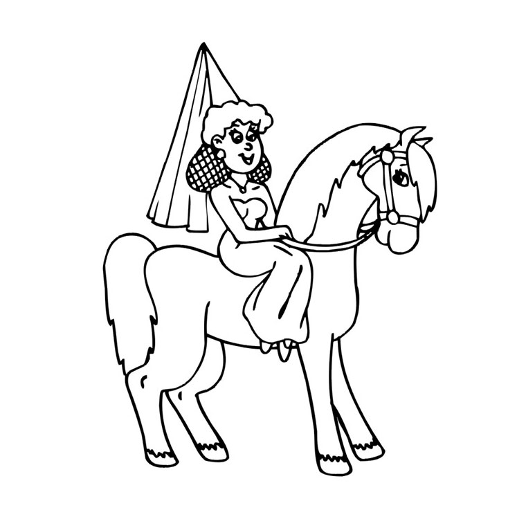 coloriage a imprimer cheval qui saute