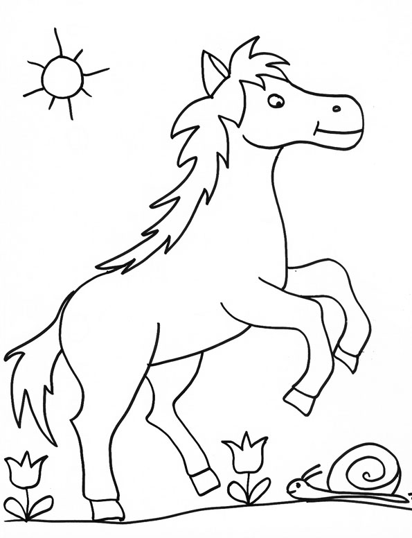 coloriage cheval boulonnais