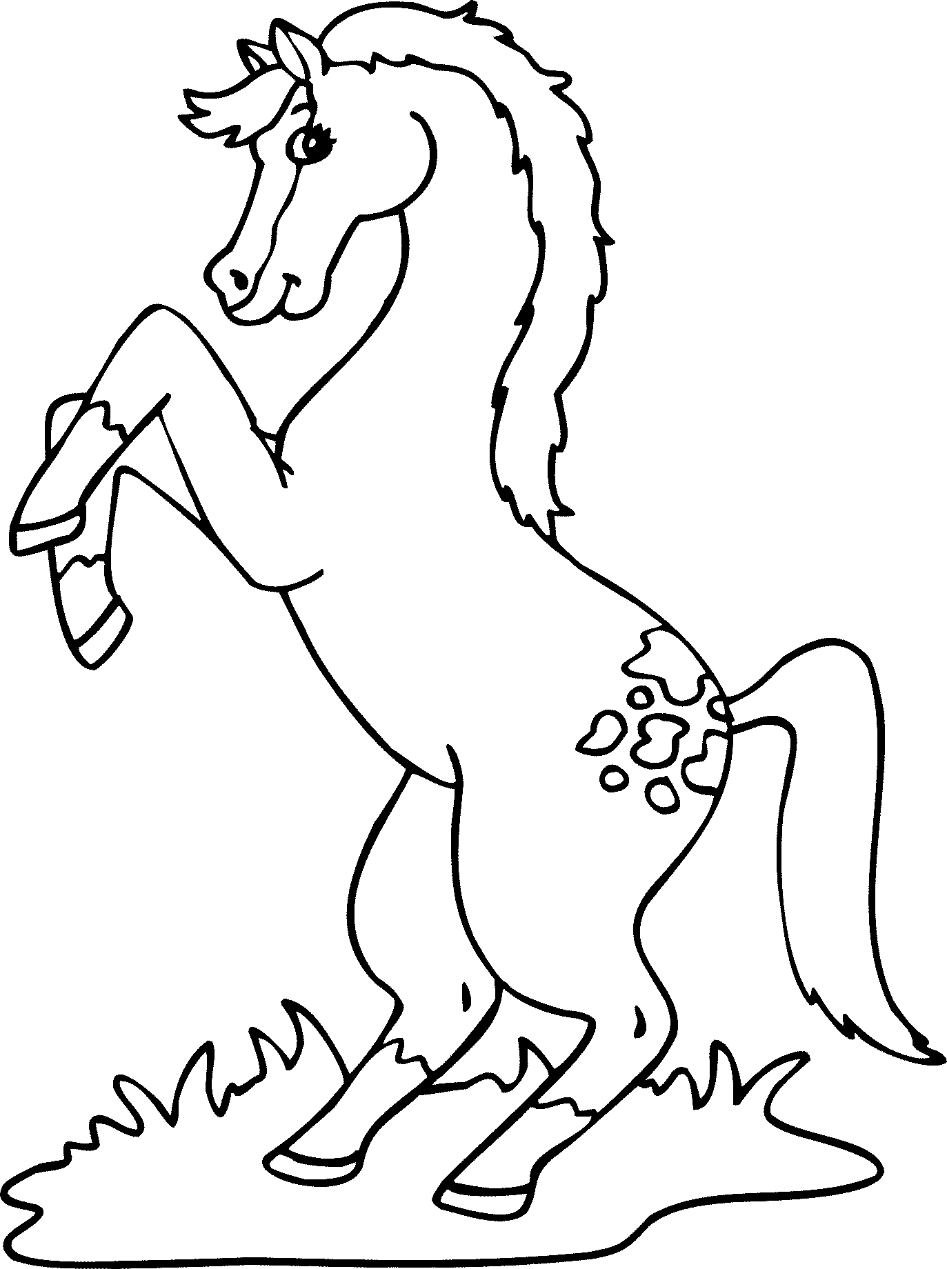 hugo l'escargot coloriage cheval