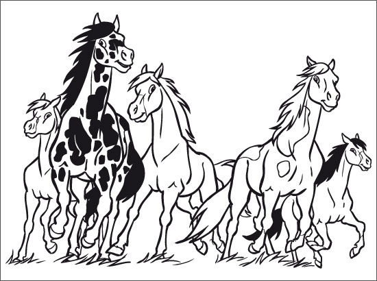 coloriage et cheval