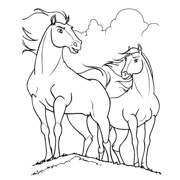 coloriage cheval qui saute un obstacle