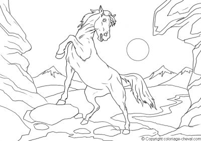 coloriage et cheval